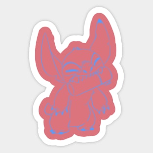 Stitch Line Blue Sticker